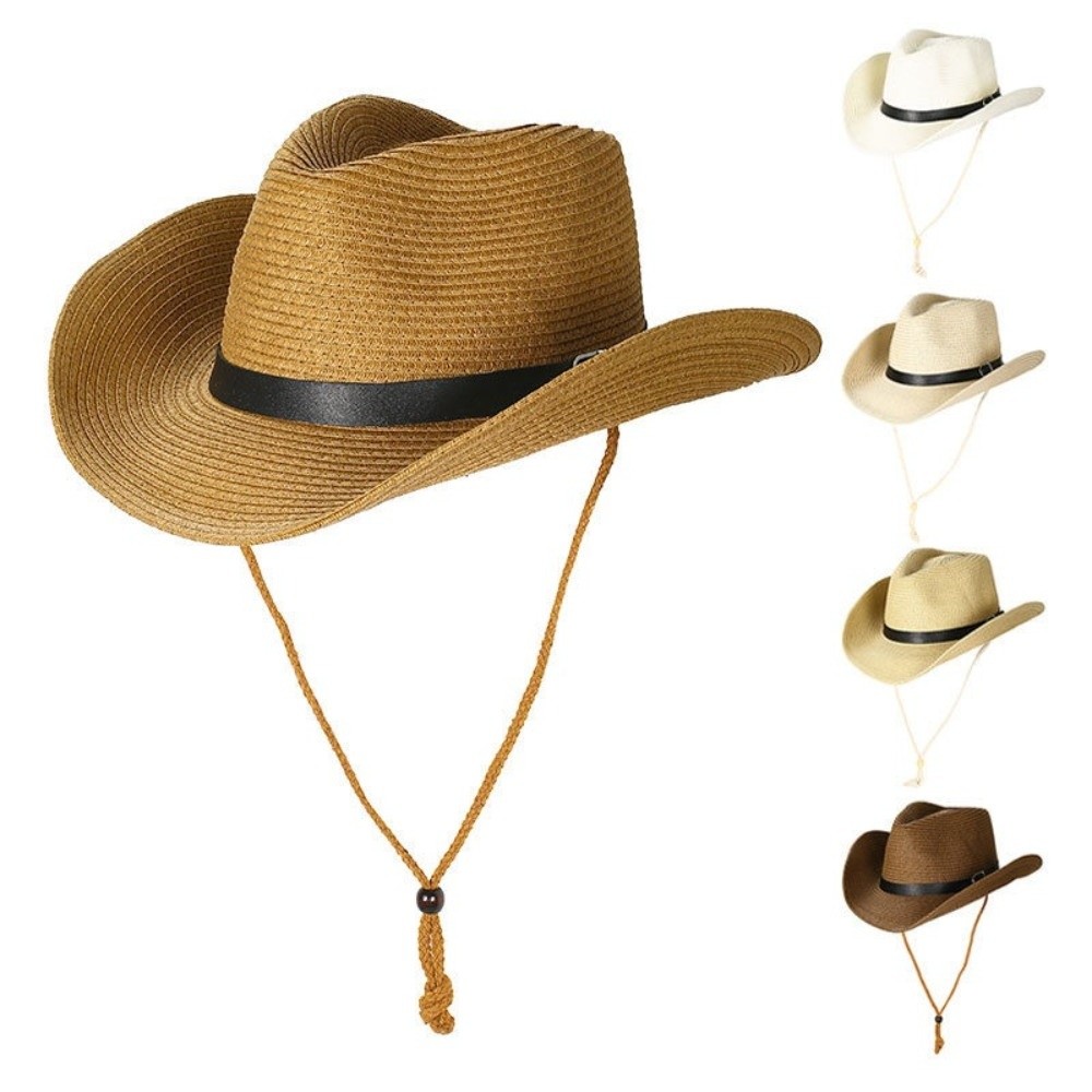Cowboy Hat Straw - Topi Koboi Barat Pelindung UV Modis