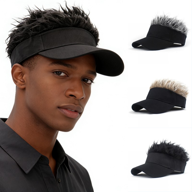Wig Rambut Sintetis Berduri un - Visor Sun Hat ulasan dan harga
