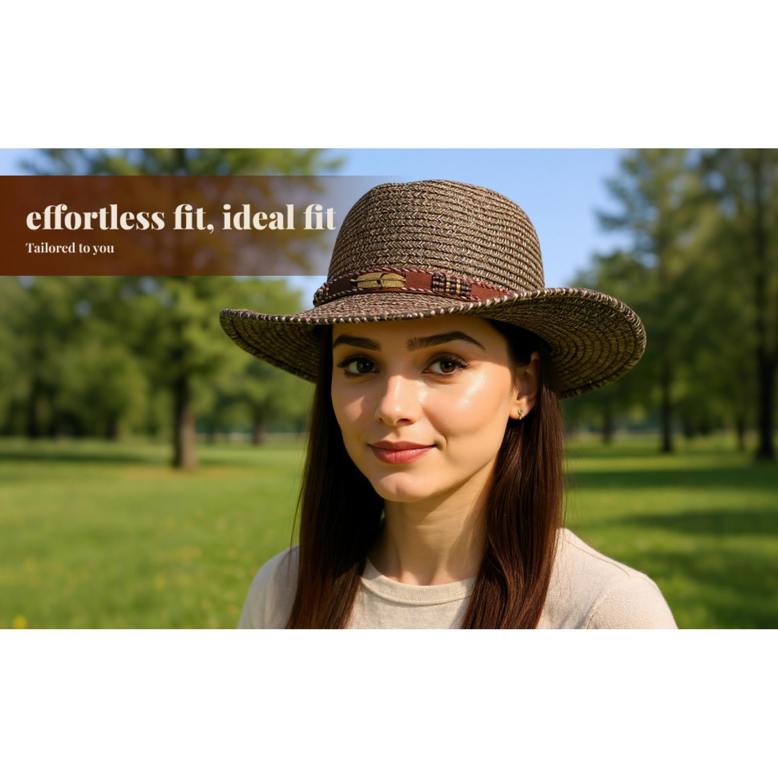 Topi Matahari Unisex untuk Pri - Cowboy Hat Straw ulasan dan harga