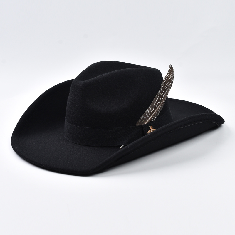 Topi Fedora Aksesoris Bulu Bua - Cowboy Hat Straw ulasan dan harga