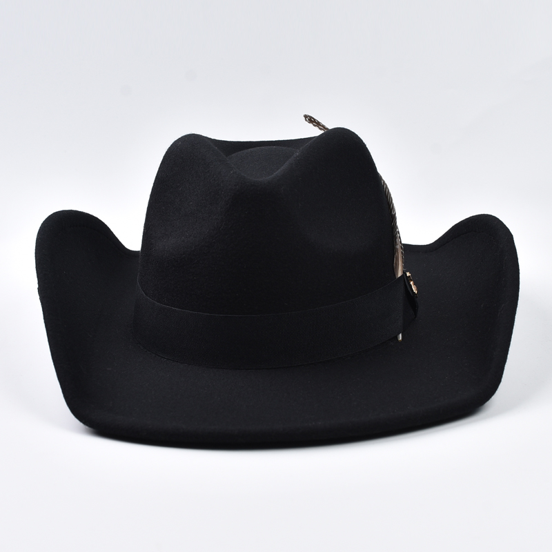 Topi Fedora Aksesoris Bulu Bua - Cowboy Hat Straw ulasan dan harga