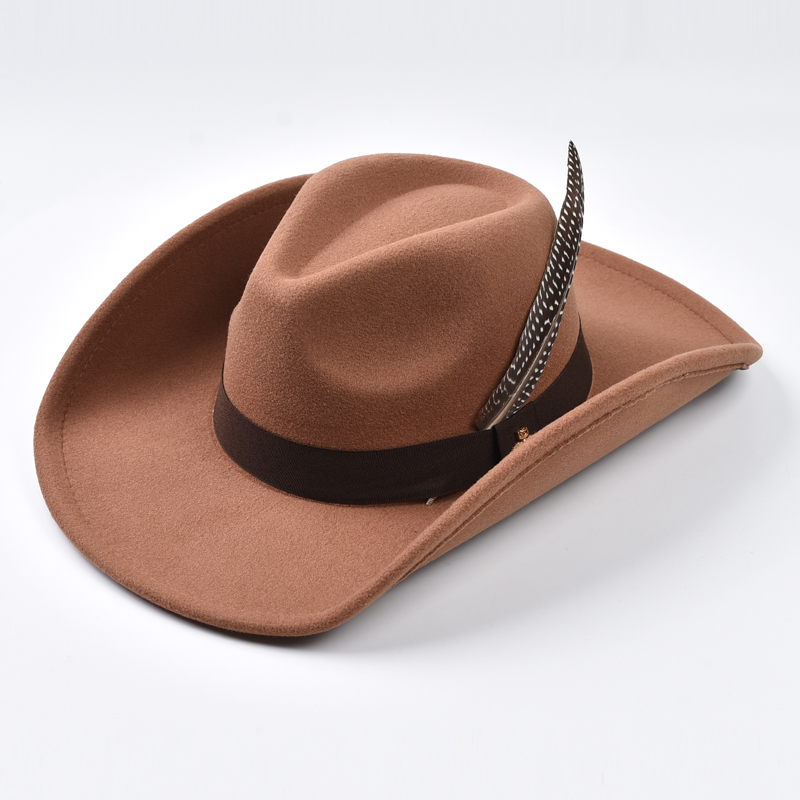 Topi Fedora Aksesoris Bulu Bua - Cowboy Hat Straw ulasan dan harga