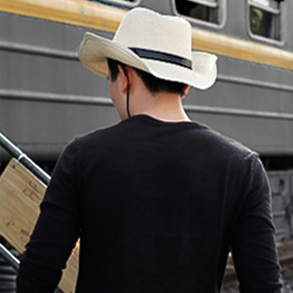 Topi Koboi Barat Pelindung UV  - Cowboy Hat Straw ulasan dan harga