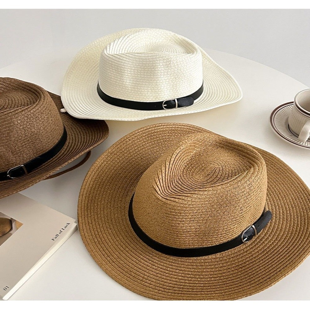 Topi Koboi Barat Pelindung UV  - Cowboy Hat Straw ulasan dan harga