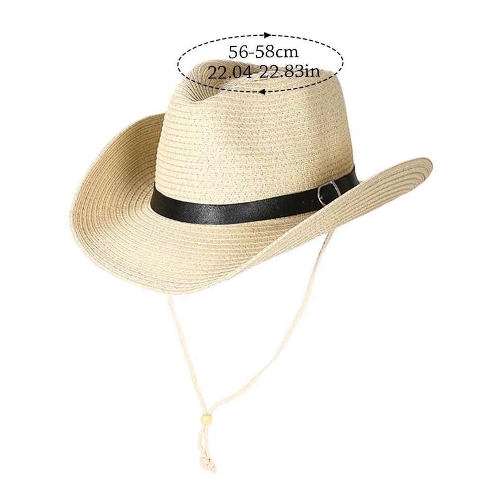 Topi Koboi Barat Pelindung UV  - Cowboy Hat Straw ulasan dan harga